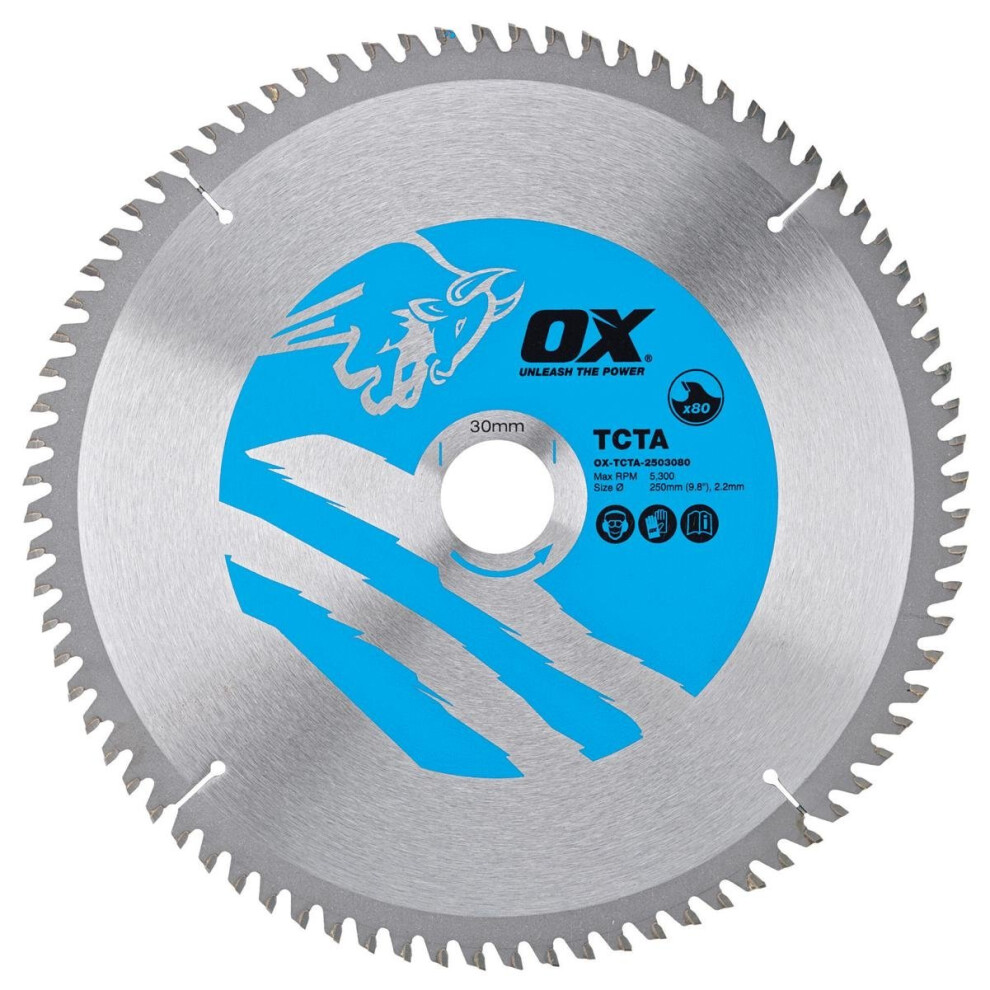 (184mm x 20mm x 48T) OX TCT Aluminium / Plastic / Laminate Cutting Circular Saw Blade (Various Sizes)