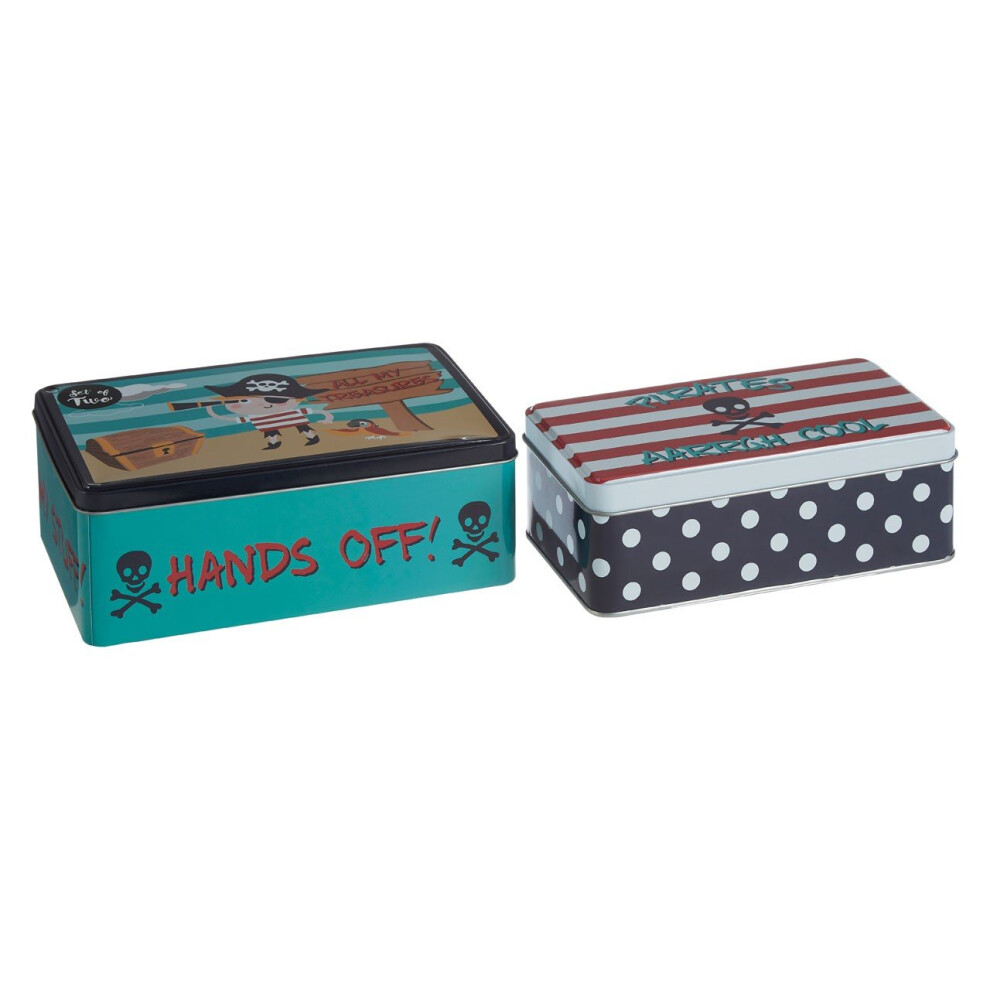 Pirate Storage Tins, Set Of 2