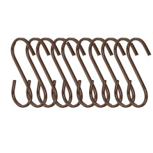 Set of 10 Sorello Hanging Hooks, Iron, Black