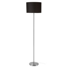 Forma Floor Lamp, Stainless Steel, Black Fabric Shade