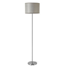 Elegant Grey Waffle Effect Shade Floor Lamp, Sturdy And Sleek Bedroom Lamp, Versatile Livingroom Lamp