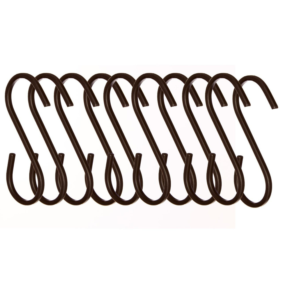 Set of 10 Sorello Hanging Hooks, Iron, Black