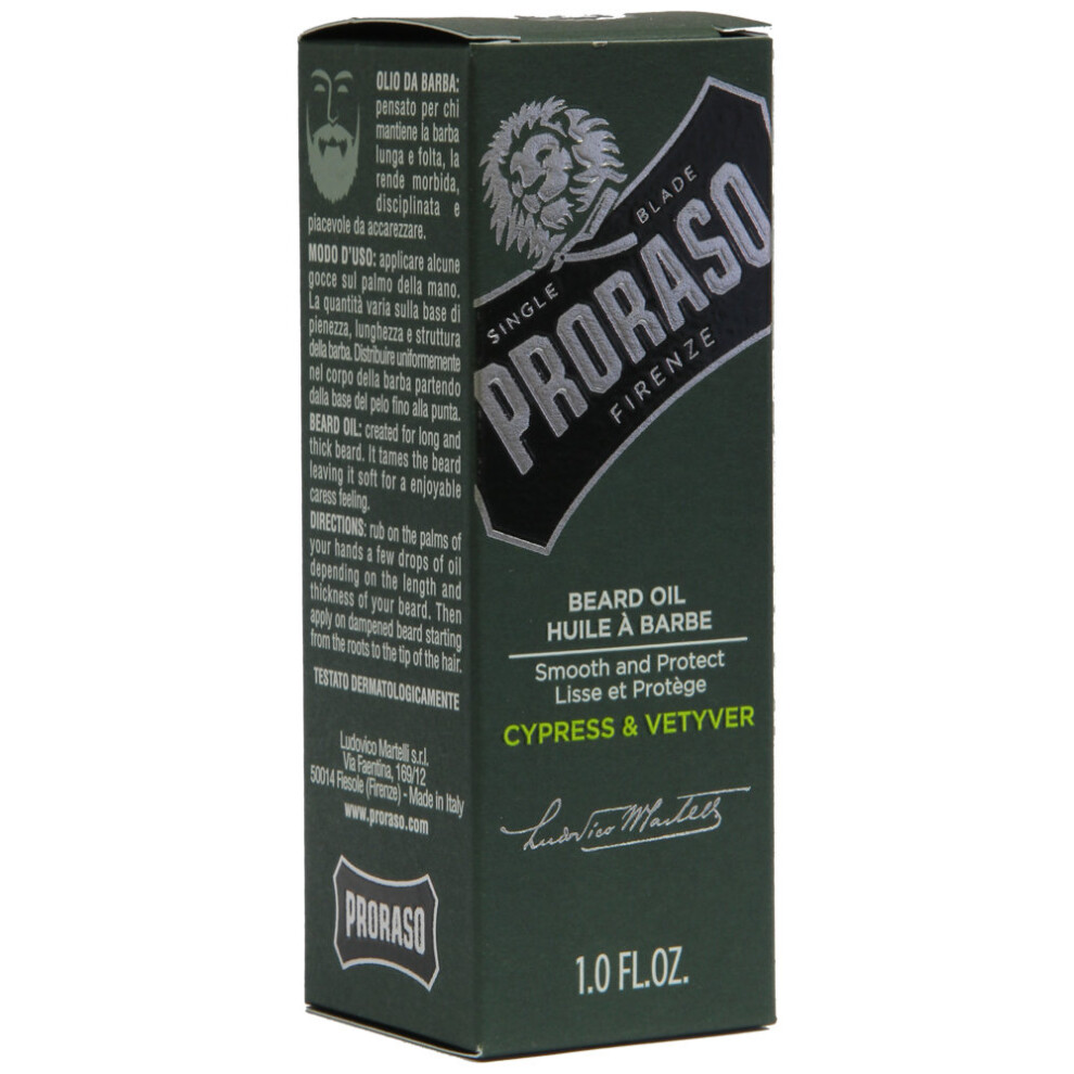 Proraso Beard Oil Cypress & Vetyver 30Ml