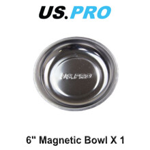 US PRO 6" Heavy Duty Magnetic Parts Bowl, Rubber Non Scratch Base X 1
