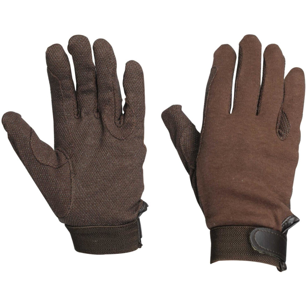 (Medium, Brown) Dublin Track Riding Gloves