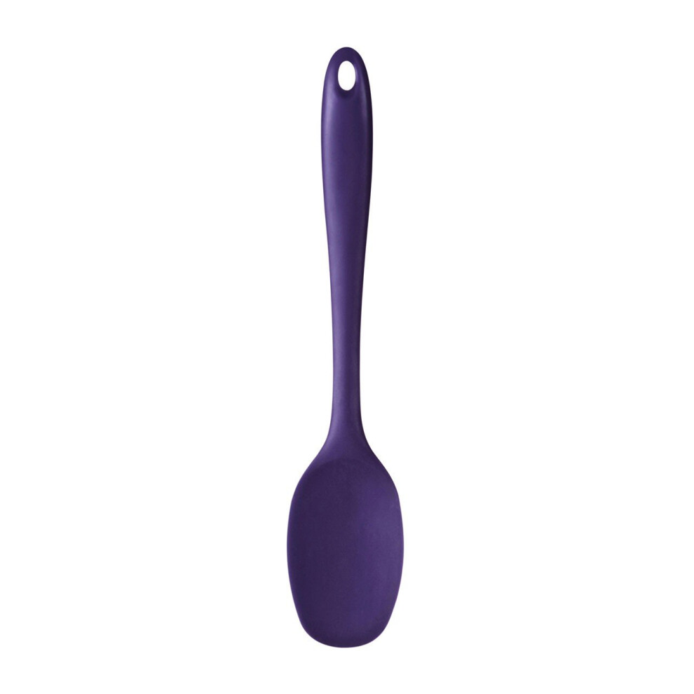 Premier Housewares Non-Stick Purple Silicone Cooking Spoon,Dishwasher Safe Spoon,Heat Safe Silicone Spoon With Hanging Hole