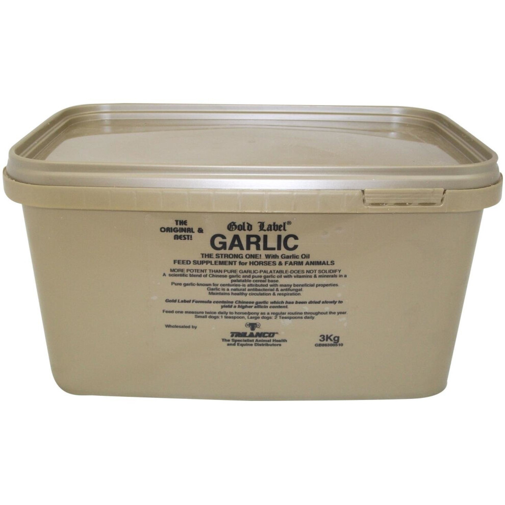 Label (3 Kg) Garlic Powder Gold