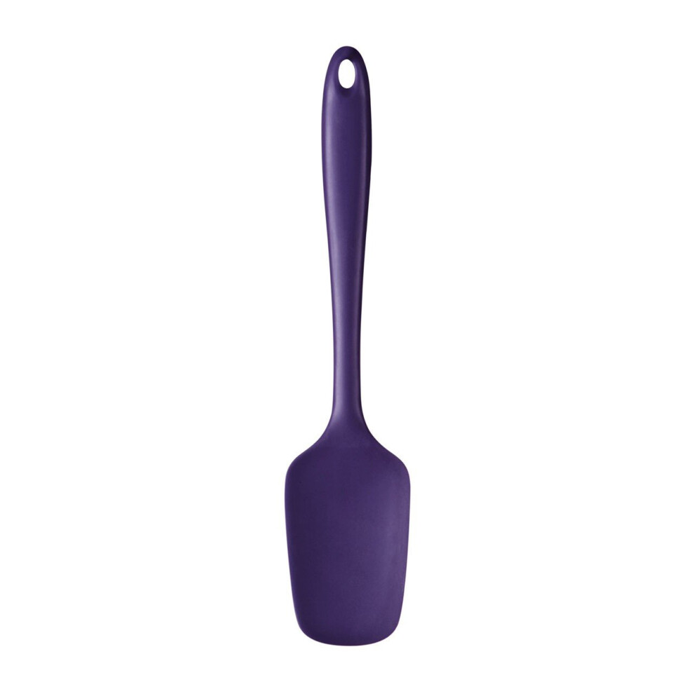 Purple Silicone Turner,Heat-Resistant Silicone Spatula With Wide Paddle,Odour-Free Turner With Hanging Hole