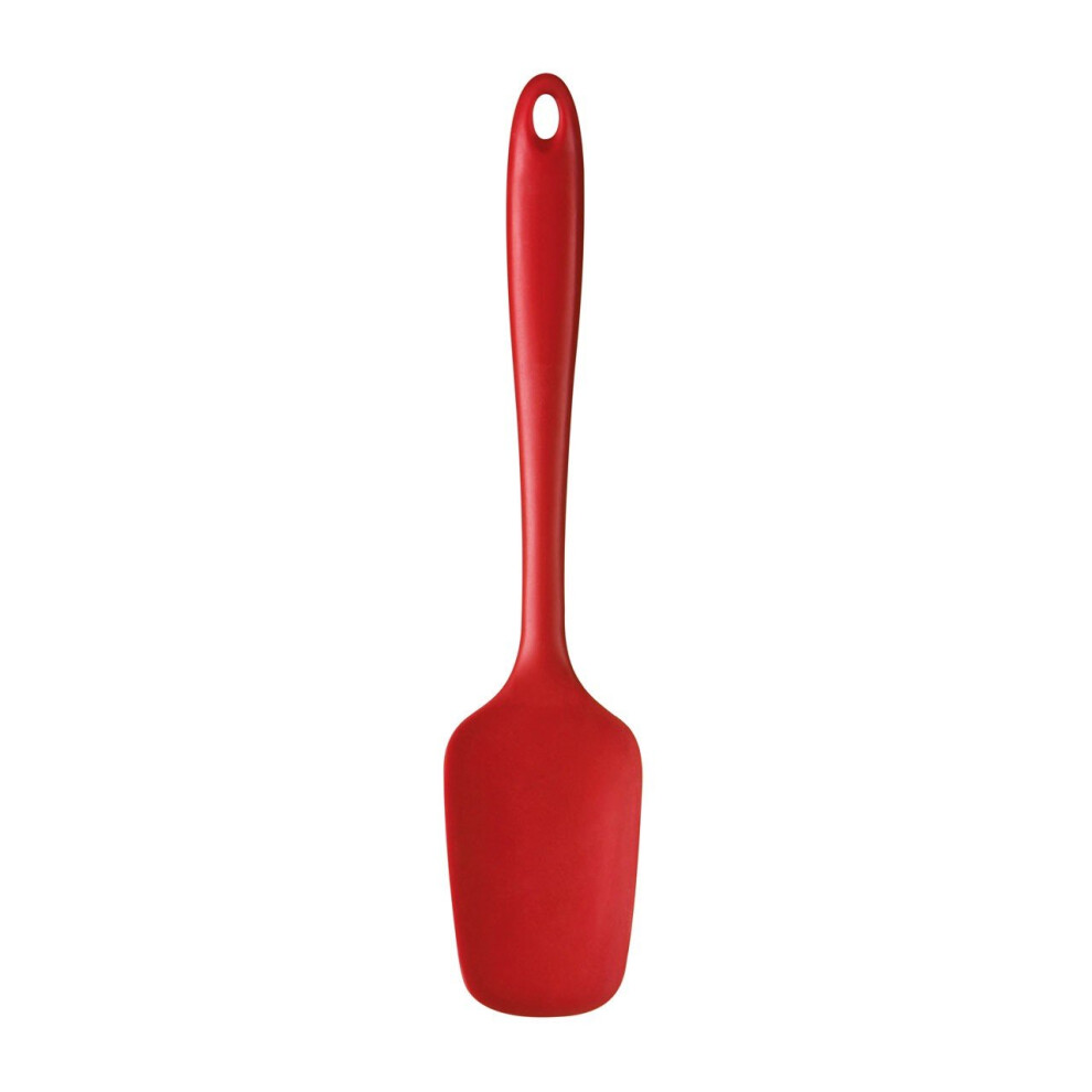 Premium Red Silicone Turner,Heat-Resistant Silicone Spatula With Wide Paddle,Turner With Hanging Hole