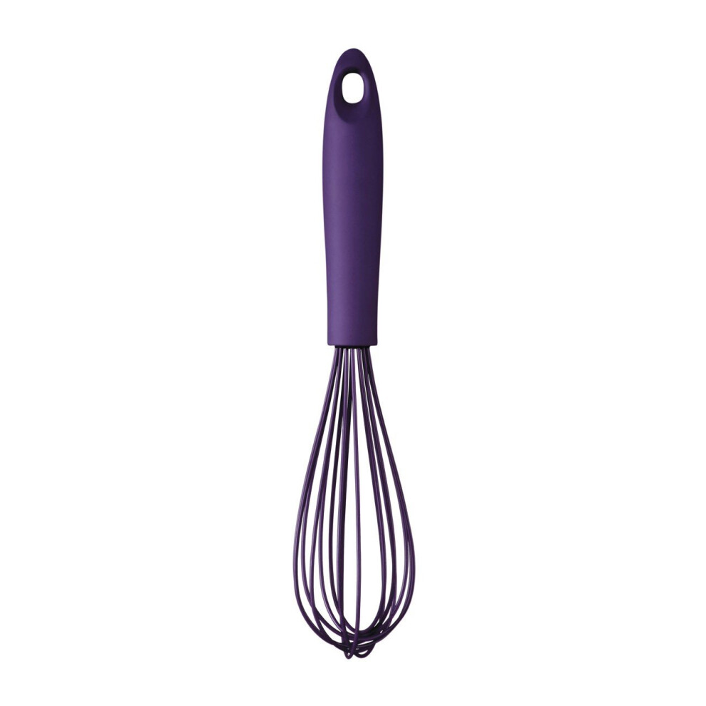 Versatile Purple Silicone Whisk,Heat-Proof Whisk,Dishwasher Safe Kitchen Whisk,Non-Scratch Silicone Beater