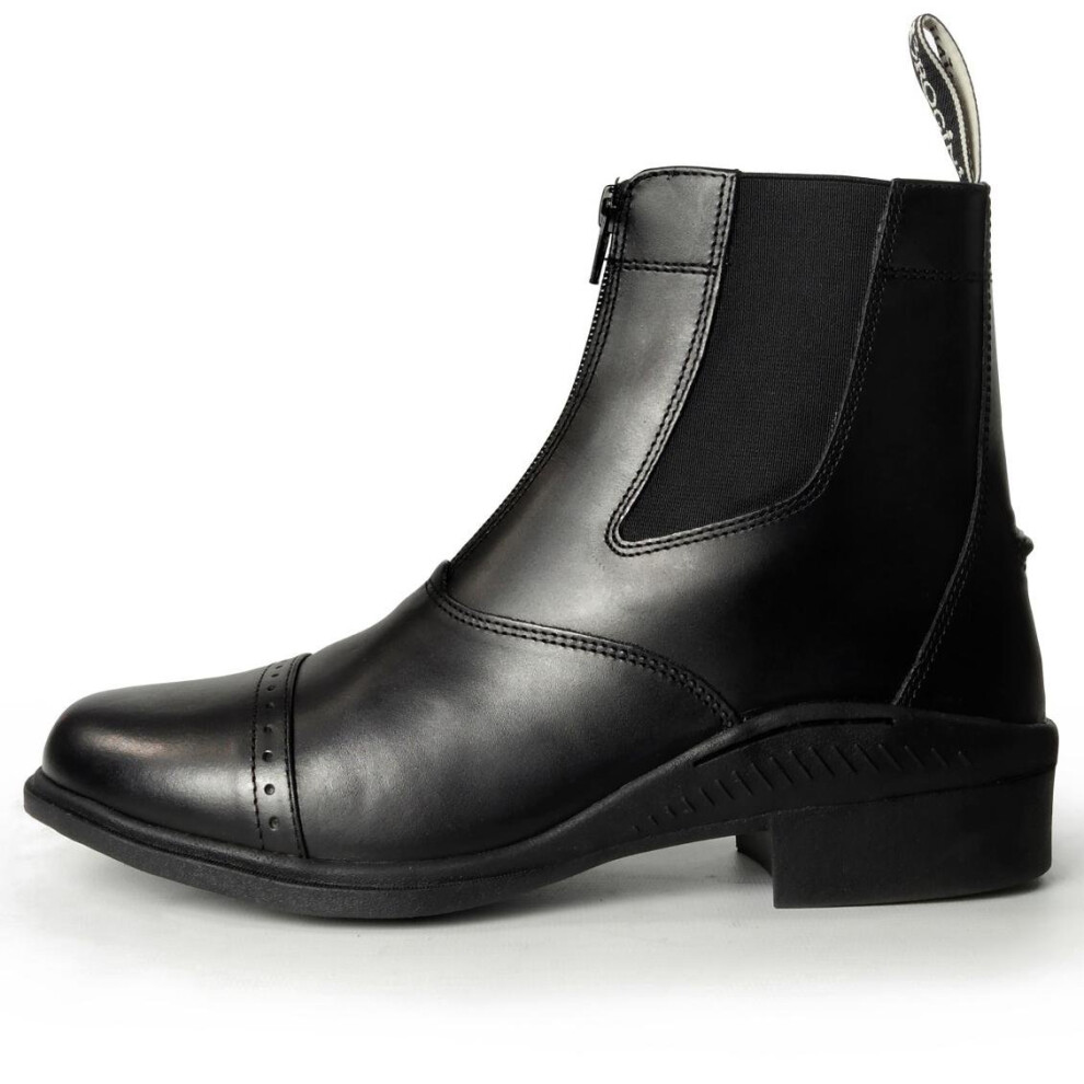 (EU 37, Black) Brogini 401 Tivoli Paddock Zip Boot