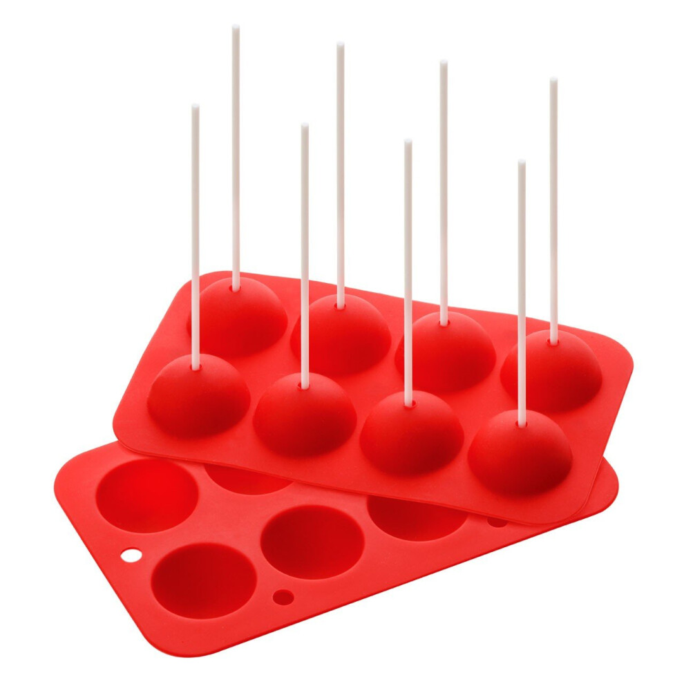 Eight Ball Cake Pop Silicone Mould - Red