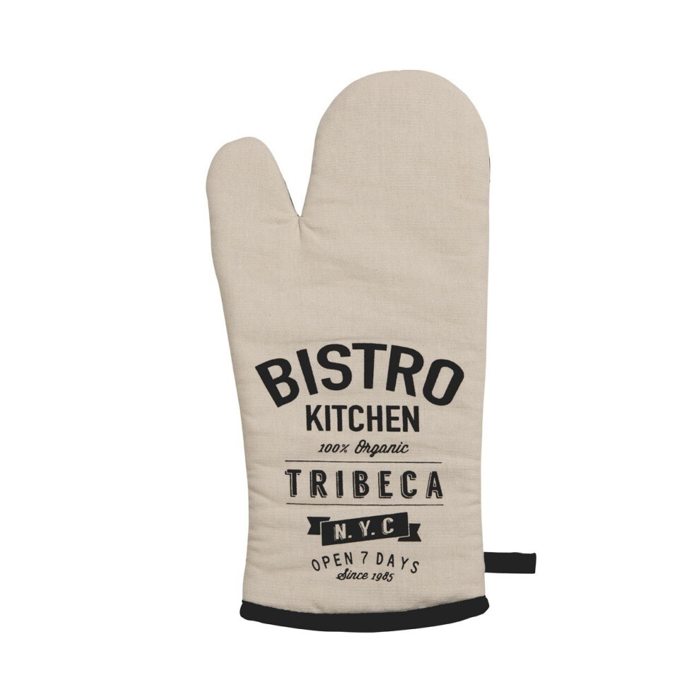 Bistro Kitchen Single Oven Glove - Cream