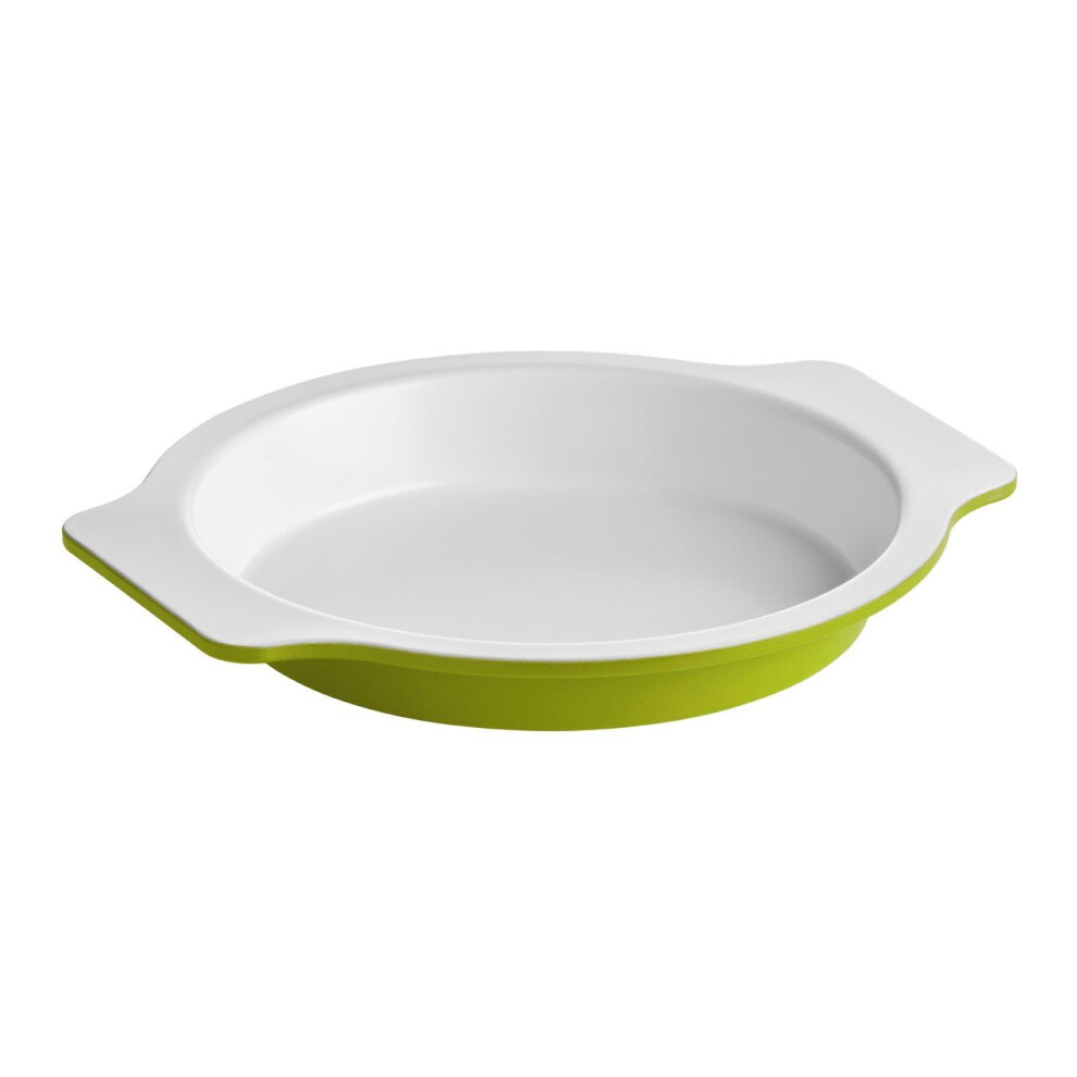 Premier Housewares Ecocook Cake Tin, Round - Lime / Green/White