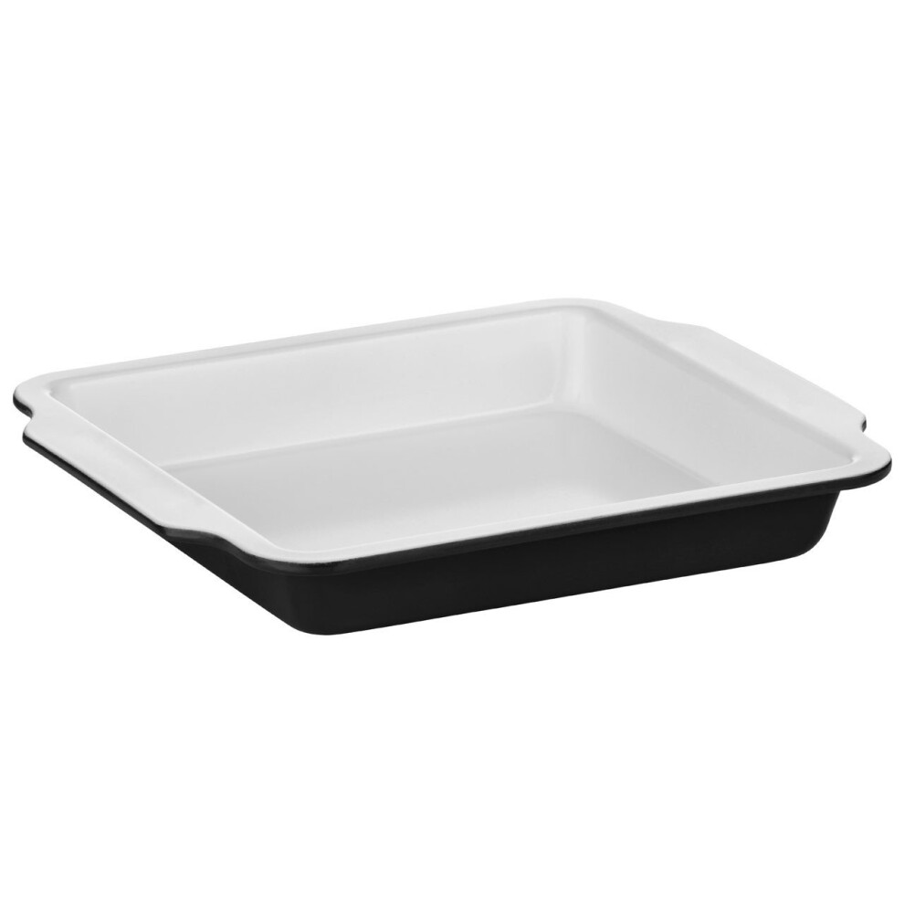 Premier Housewares Ecocook Baking Dish, Square - Black/White