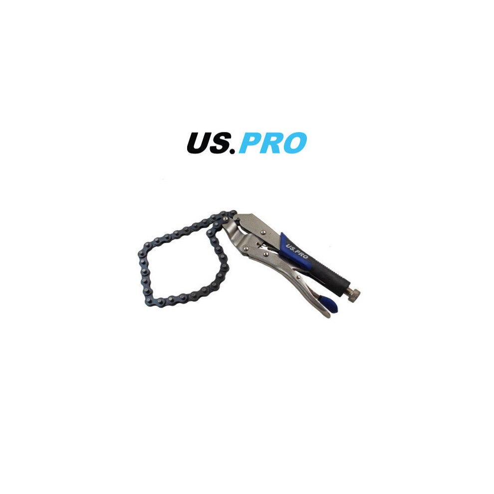 US PRO Locking Chain Snap Wrench Spanner Oil Filter Remover 1678 - Grips Stubborn Parts up to 140mm