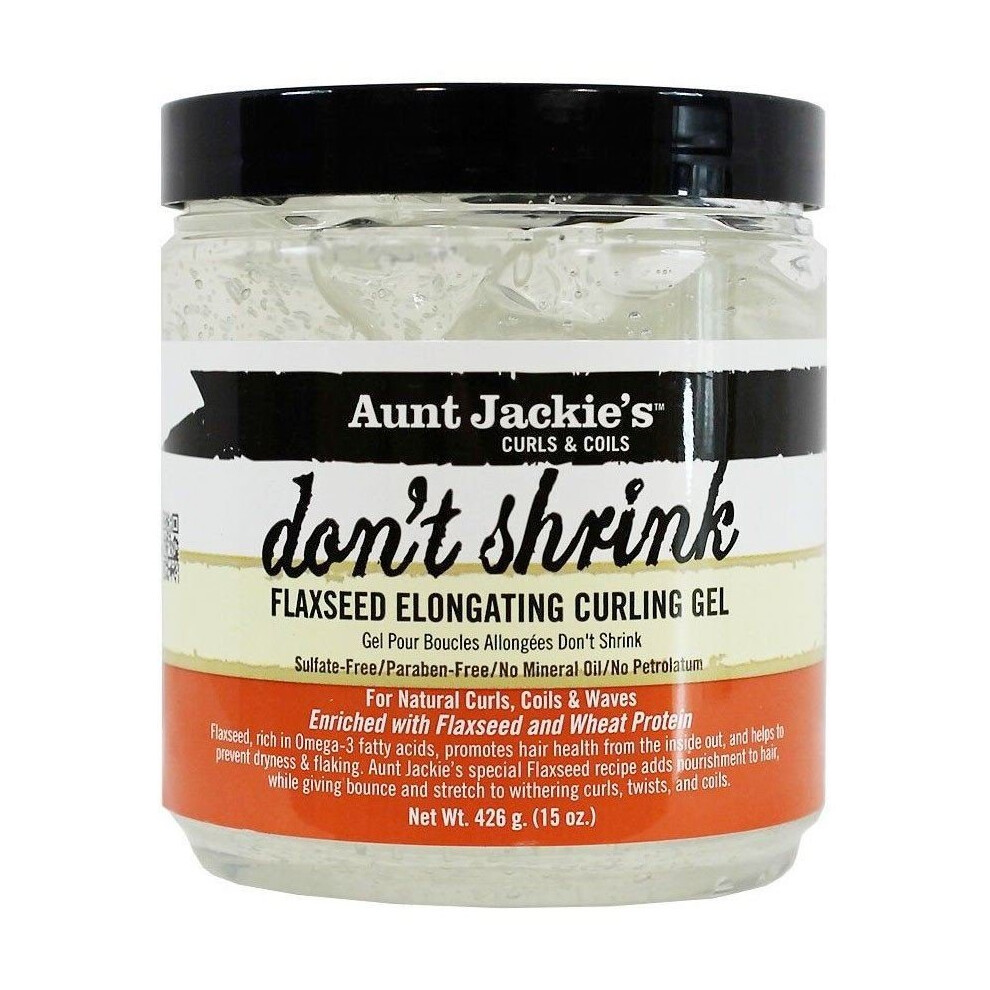 Aunt Jackie's Don't Shrink Flaxseed Elongating Curling Gel 15Oz