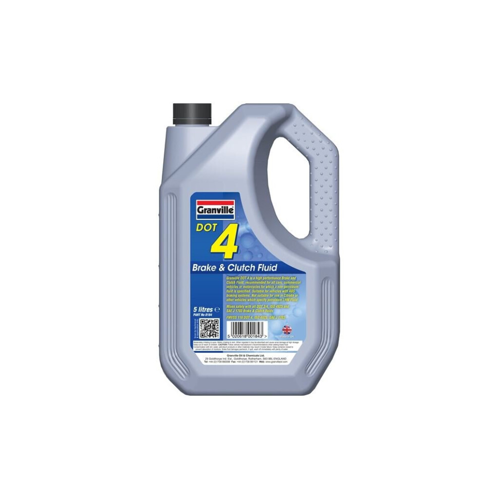 DOT 4 Synthetic Brake & Clutch Fluid - 5 Litre