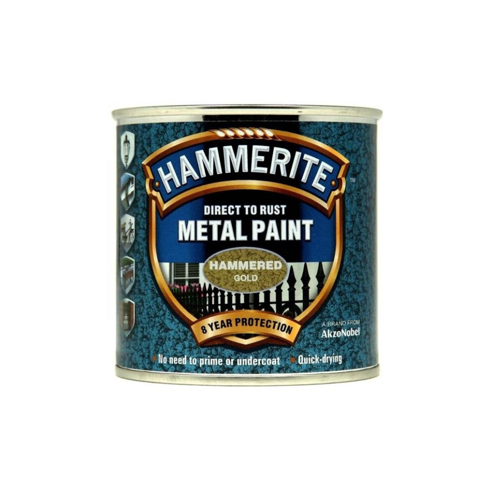 Direct To Rust Metal Paint - Hammered Gold - 250ml
