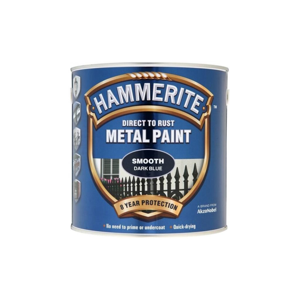 Direct To Rust Metal Paint - Smooth Dark Blue - 2.5 Litre