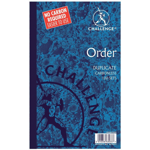 Challenge Duplicate Order Books - 100 Sets - Pack of 5