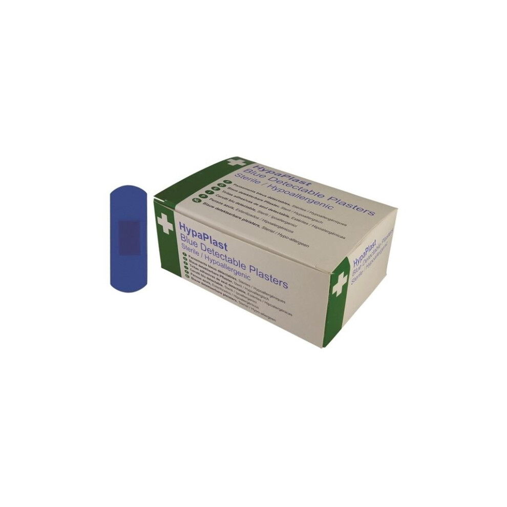 Safety First Aid Blue Hypaplast Catering Plasters - Pack Of 100