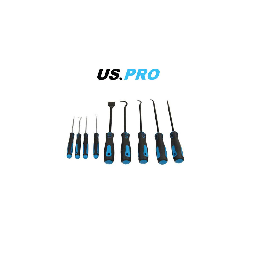 US PRO 9pc Heavy Duty Pick & Hook Set - Scraper & Hook Set 5035