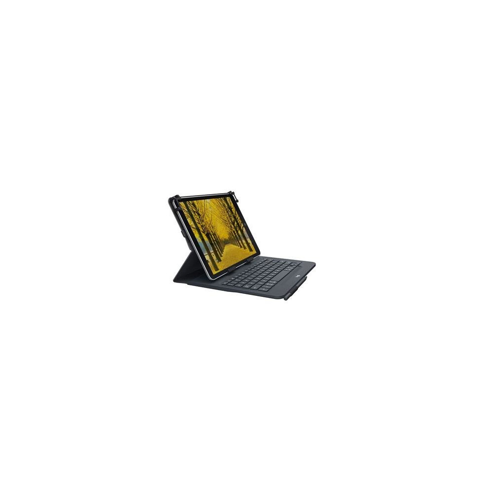 Logitech 9-10 inches Tablet Keyboard Case, Universal Folio with Wireless Keyboard and Bluetooth (QWERTY UK Layout) - Black