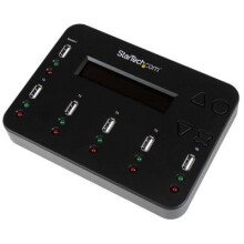 StarTech.com Standalone 1:5 USB Flash Drive Duplicator and Eraser 1 to 5 Flash Drive Copier & Sanitizer with single/multi-pass DoD Erase