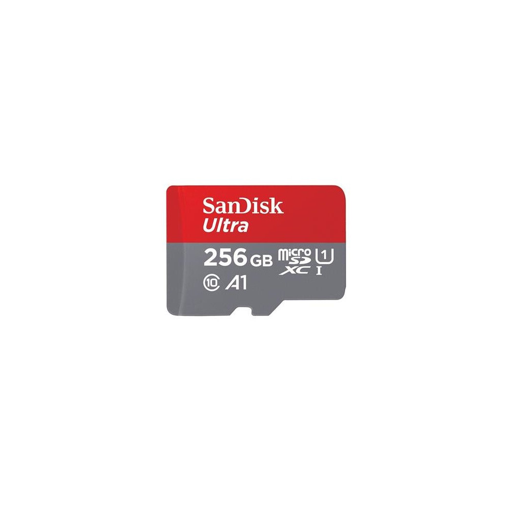 SanDisk Ultra 256GB microSDXC Memory Card + SD Adapter with A1 App Performance up to 100MB/s, Class 10, U1