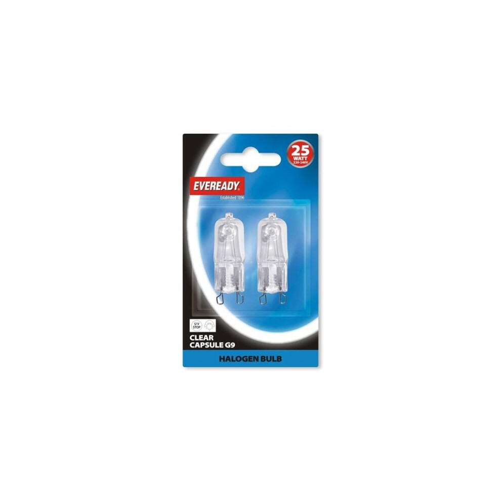 Eveready Cap G9 25w Clear Bl X2