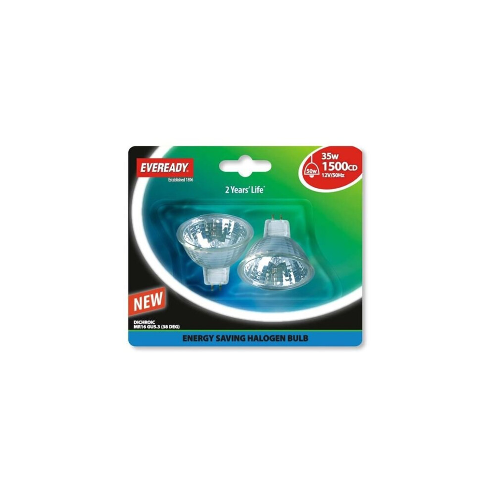 Eveready Es Mr16 (50W) 35W Gu5.3 Blister Of 2 Silver