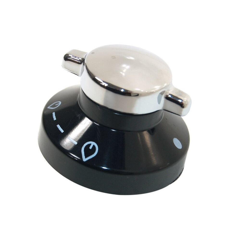 Stoves Black and Silver Hob Control Knob