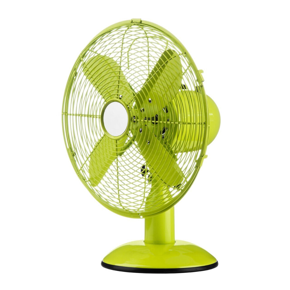 Oscillating Desk Fan with 3 Speeds, Lime Green