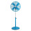 Premier Housewares Oscillating Floor Standing Fan with 3 Speeds, Blue 1