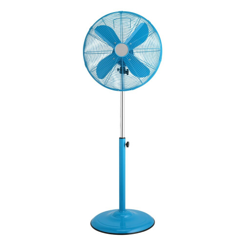 Premier Housewares Oscillating Floor Standing Fan with 3 Speeds, Blue