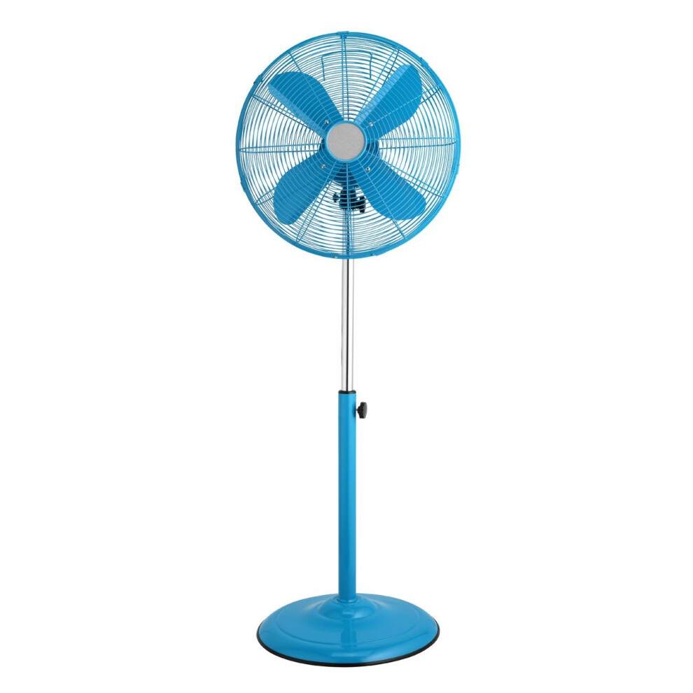 Oscillating Floor Standing Fan with 3 Speeds, Blue