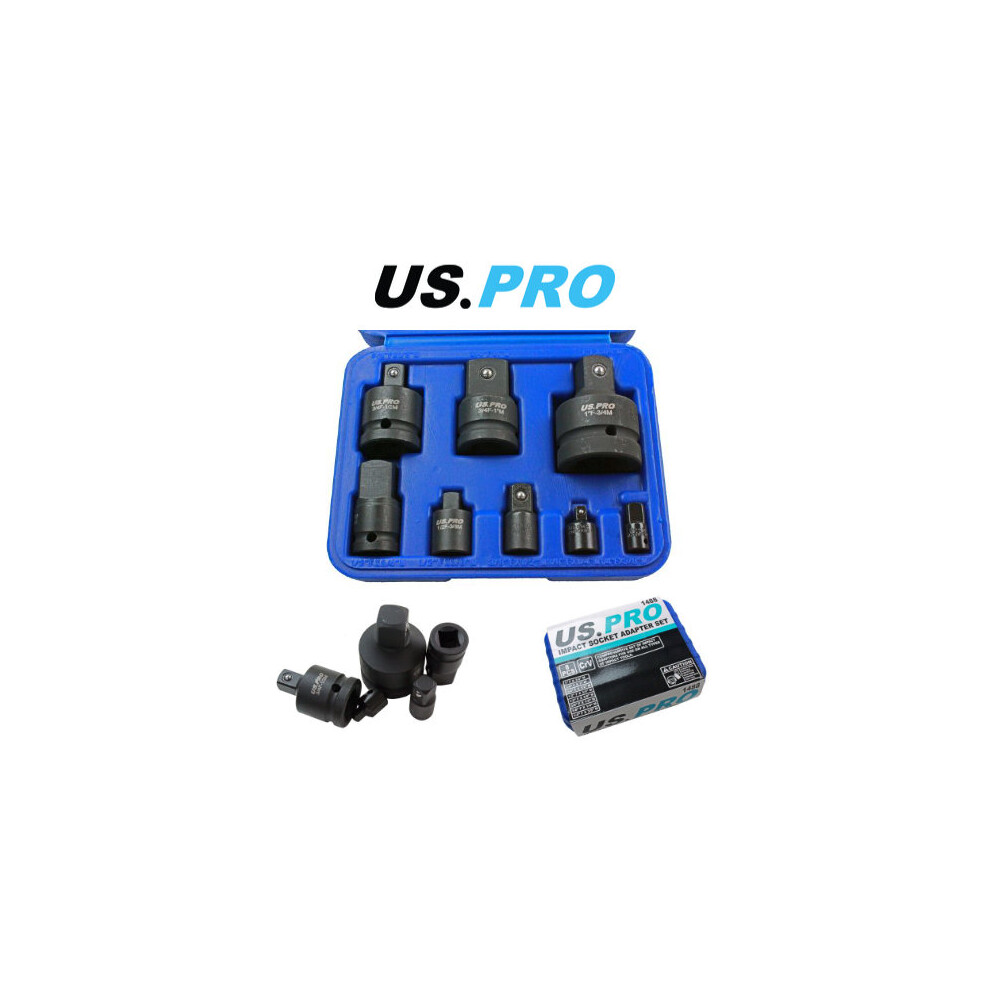 US PRO 8pc Impact Socket Adaptor Set Converter Reducer Adapter 1488