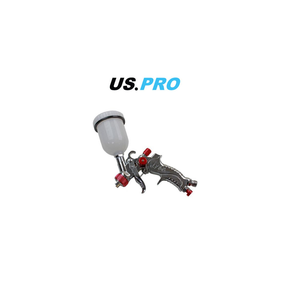 US PRO Gravity Feed HVLP Mini Spray Gun 100mm Cup 0.8mm Nozzle 8772