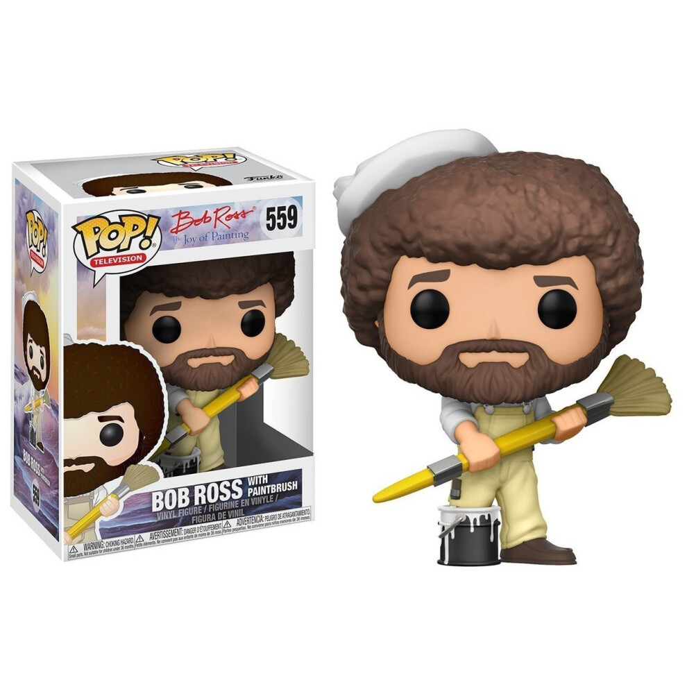 Funko Pop TV Bob Ross in Overalls Collectible Figure