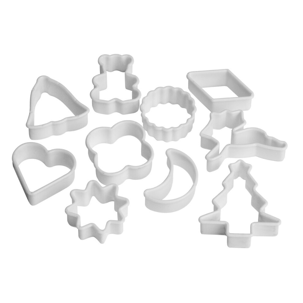 Cookie Cutters - Set of 10, White