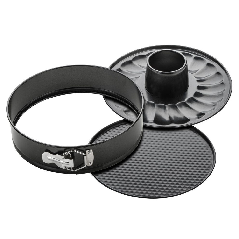 3Pc Carbon Steel Cake Pan Set