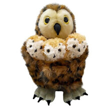 The Puppet Company Hide-Away Puppets Tawny Owl & 3 Babies