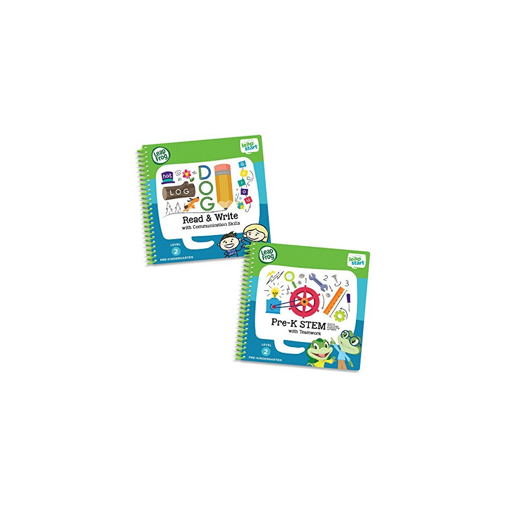 LeapFrog LeapStart Level 2 Pre-Kindergarten Activity Book Bundle with Read and Write, Pre-K STEM