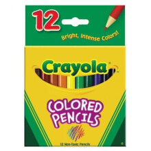 Crayola 684112 Korte Kleurpotloden, 3.3 mm, 12 Assorted Kleuren/Set