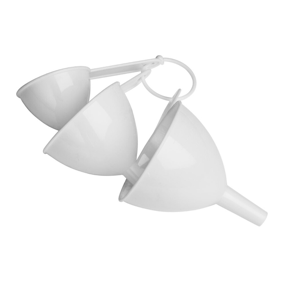 Premier Housewares Measuring Funnel Set - Pack Of 3 White