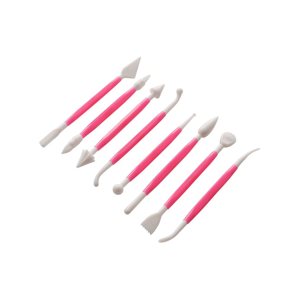 8Pc Cake Decorating Modelling Tool Set - Pink