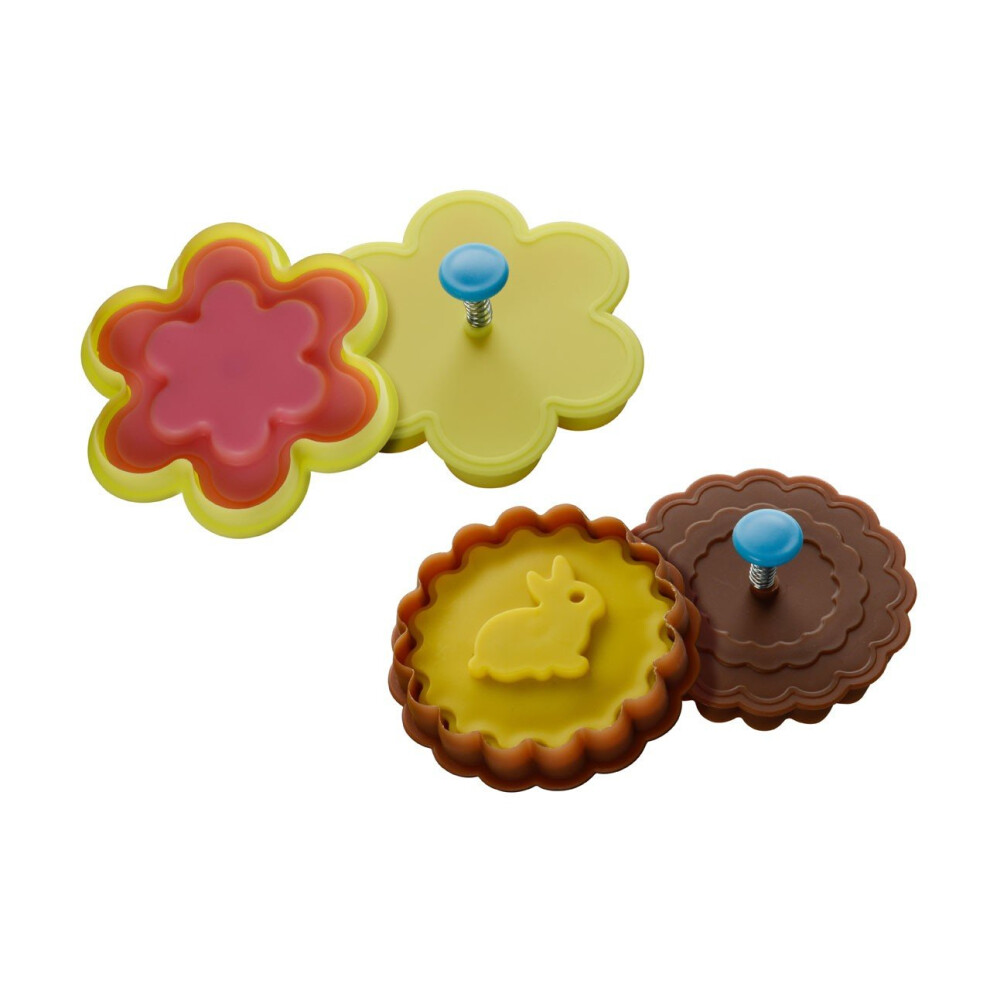 Hallie Rabbit And Flower Shape Cookie Cutters And Stamps