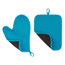 Oven Glove and Pot Holder Set - Blue