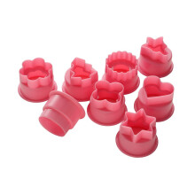 Cutter Set, 8-Pieces - Hot Pink